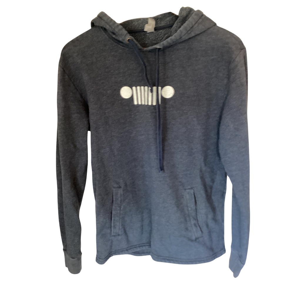 Jeep Women Catch a Wave Graphic Hoodie Small Blue Beach Surf Gorpcore Pullover‎
